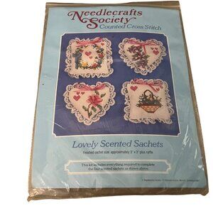 Needlecrafts Society Counted Cross Stitch Kit -‎ Scented Sachets